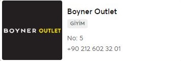 212 Outlet BOYNER Outlet